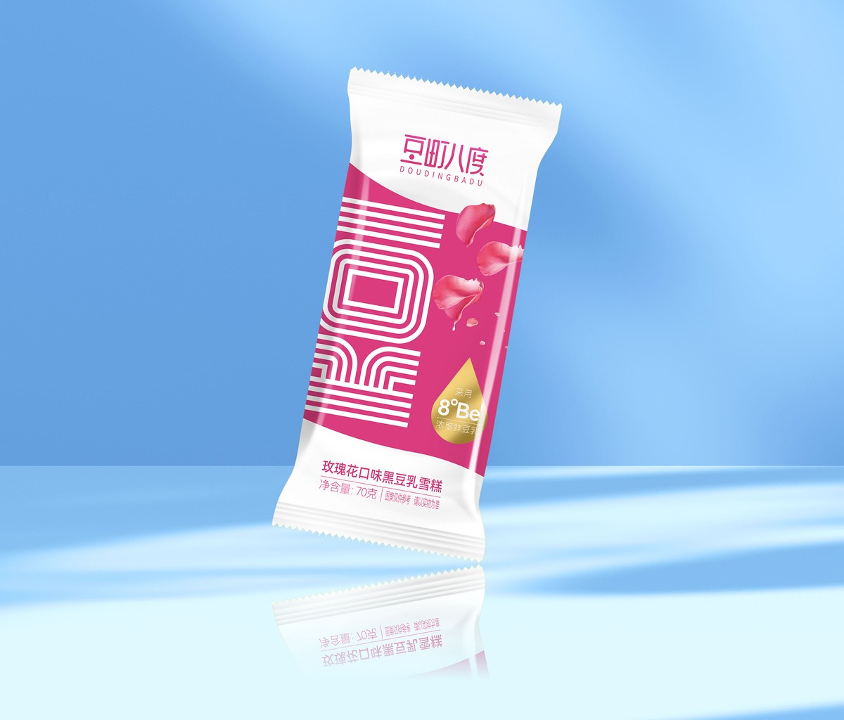 玫瑰口味黑豆乳雪糕