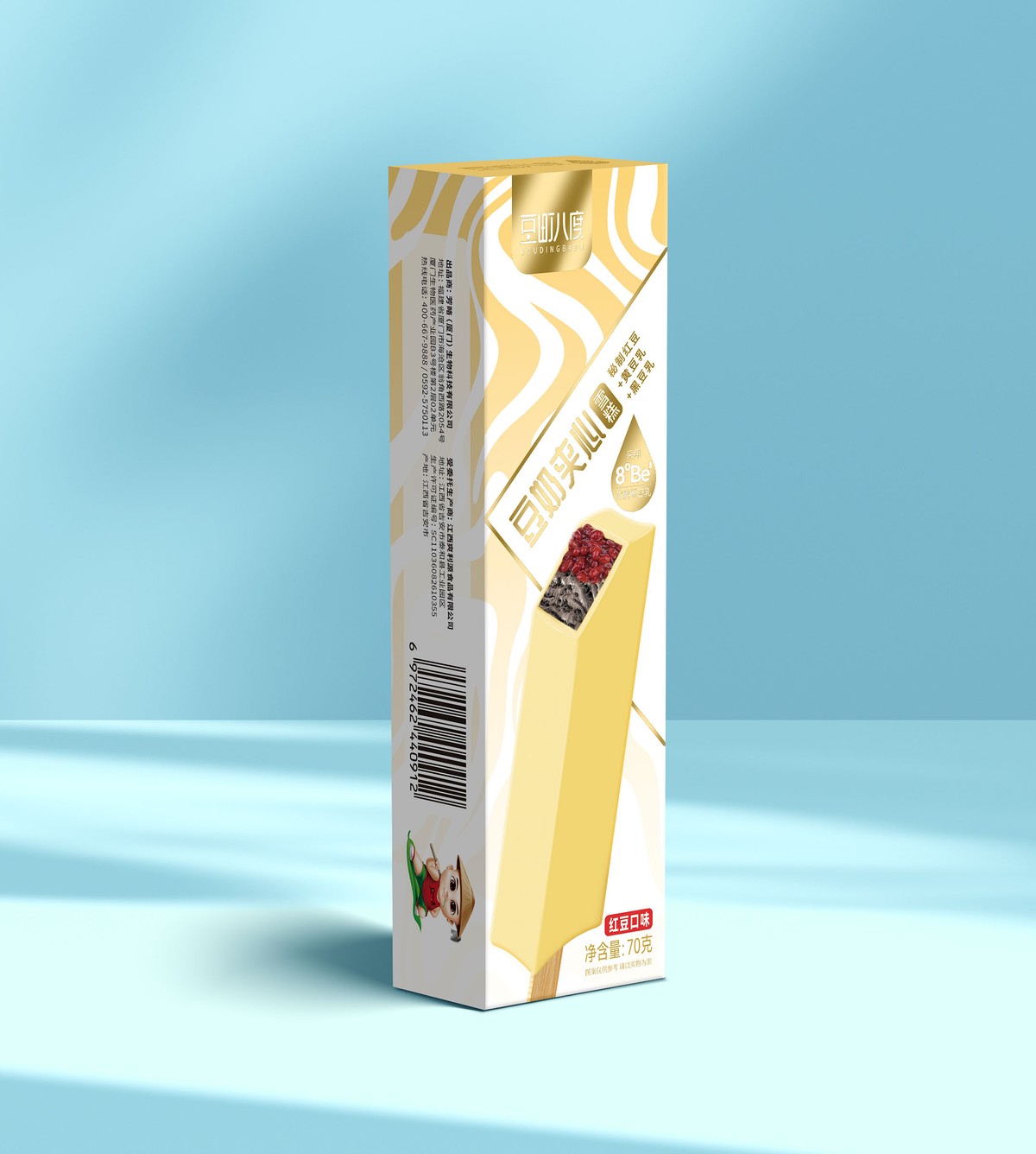 豆奶夹心雪糕红豆口味